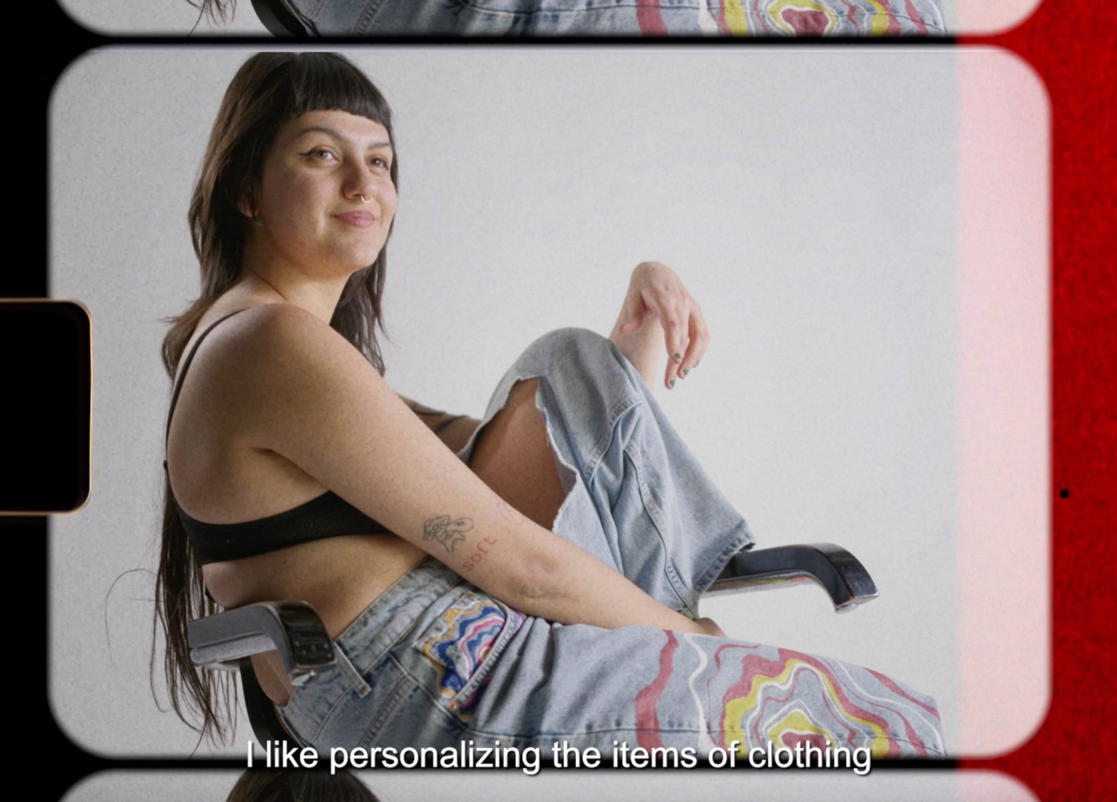 I like personalizing the items of clothing screenshot from levis find your genre video