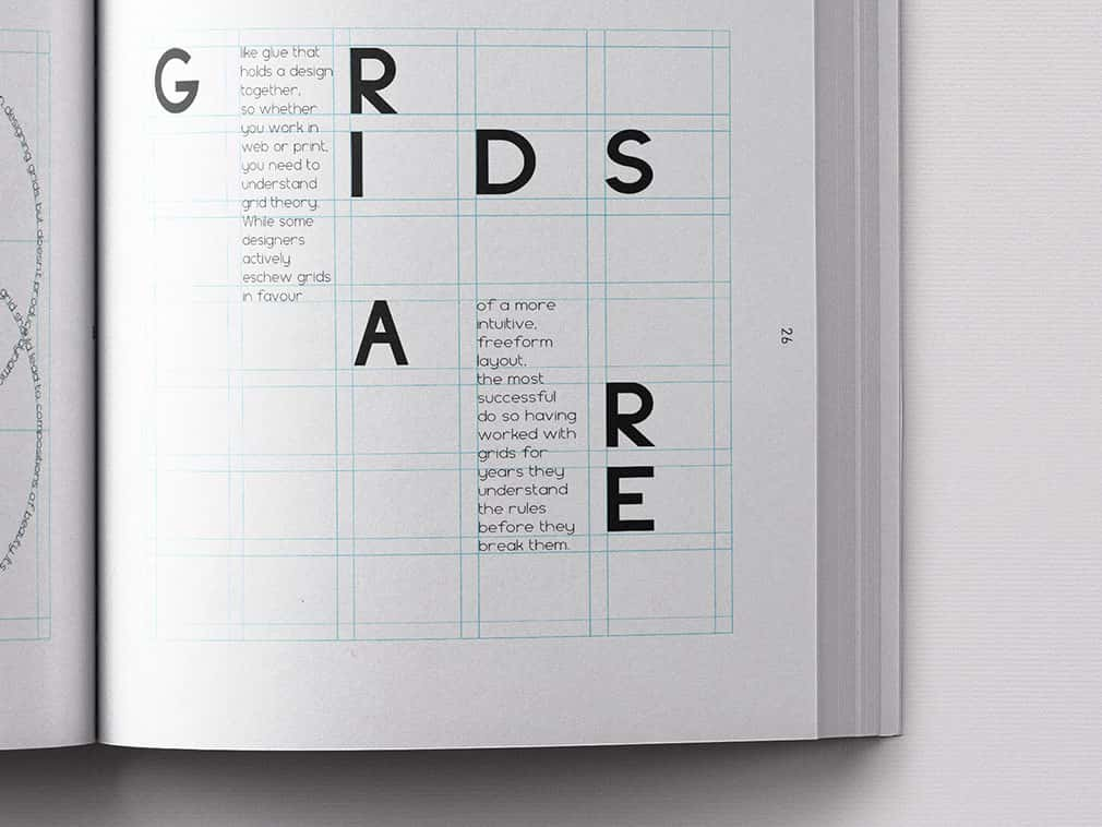 A page of a book with visible grid layout