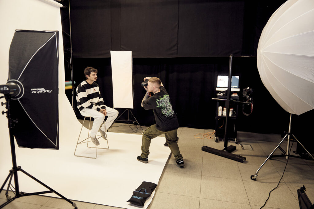 Students using photography studios