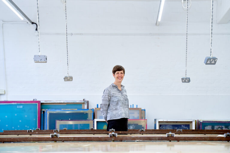 Kate Farley, Course Leader for Fashion and Textile Design at Norwich University of the Arts in one of our studios