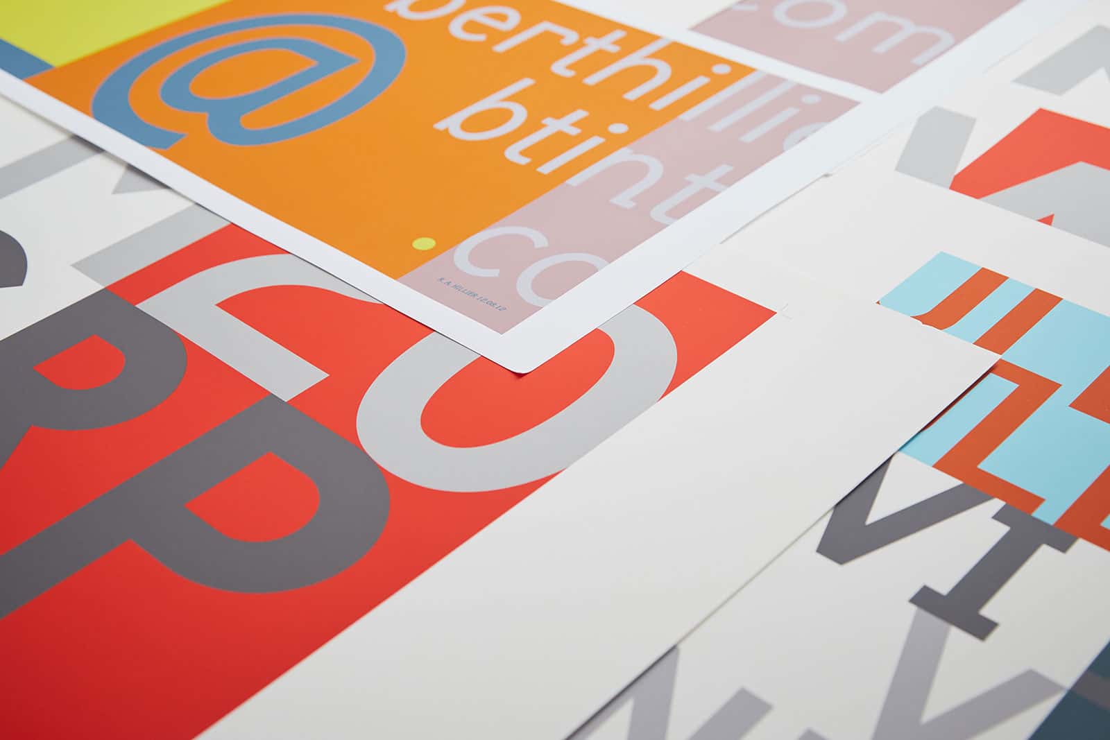 Colourful typographic work by Norwich University of the Arts Lecturer Rob Hillier