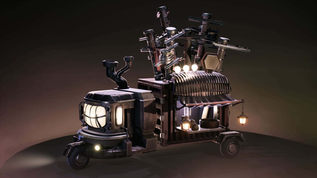 Mushroom truck render 1 BA (Hons) Games Art and Design George Cutler