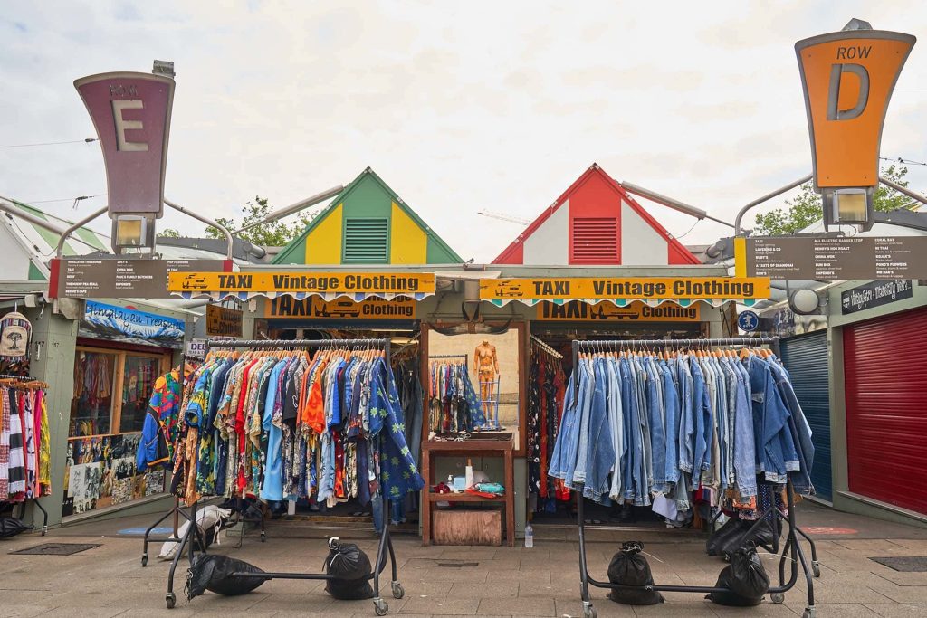 Norwich Market, with two stalls holding