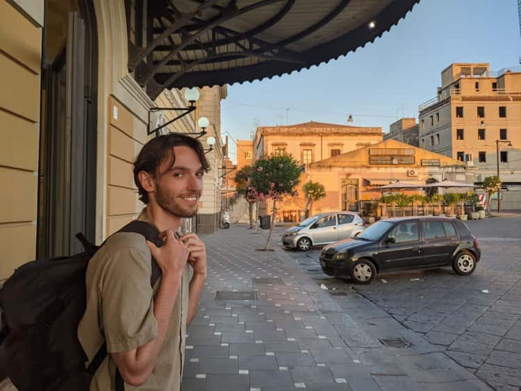 Image of person with backpack