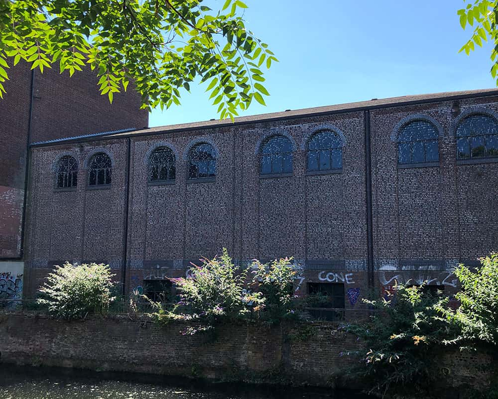 Image showing building covered in words