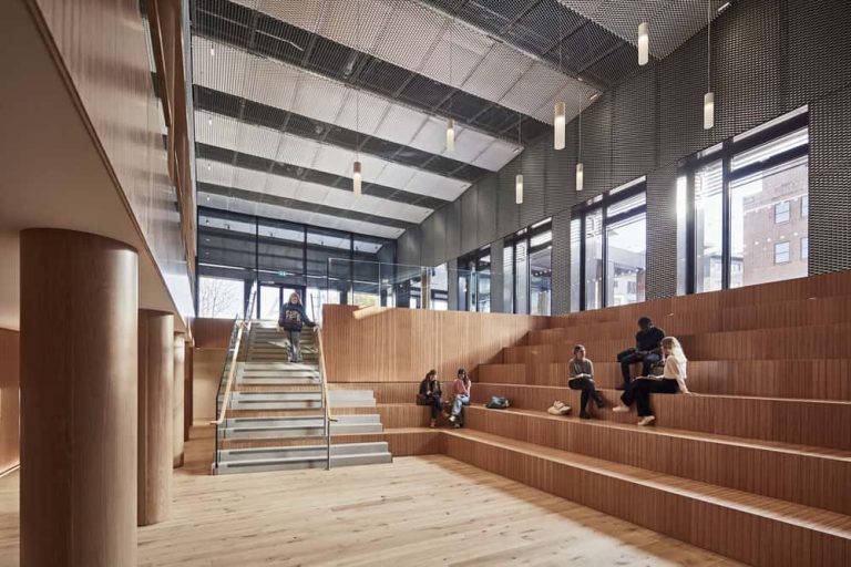 The Danish steps area in the Duke Street Riverside building at Norwich University of the Arts