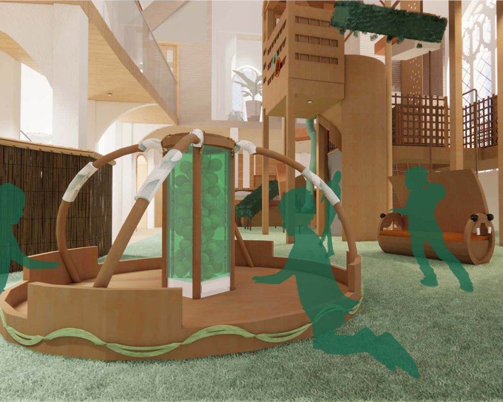 A digital design of a children's play area.