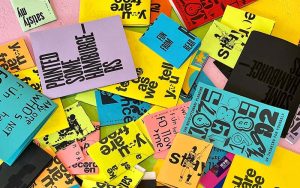 colourful spread of zine covers