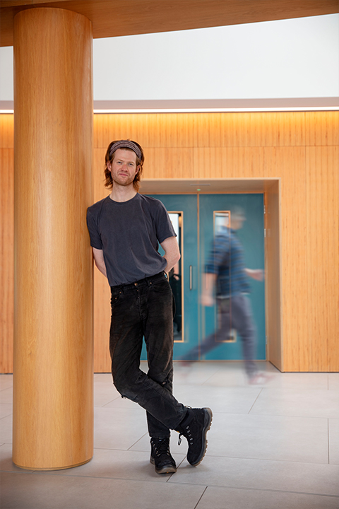 Staff portrait of Harry Smith standing in Duke Street Riverside