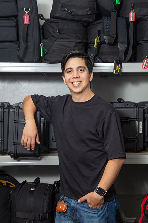 Staff portrait of Carlos Rios Morales in the Media Resource Centre