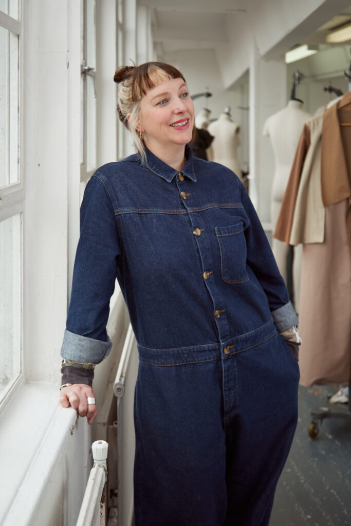 Staff portrait of Eleanor Sorrell in a fashion studio at Norwich University of the Arts