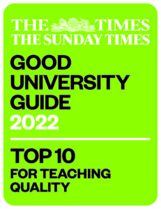 The Times and The Sunday Times Good University Guide 2022 Top 10 for Teaching Quality logo