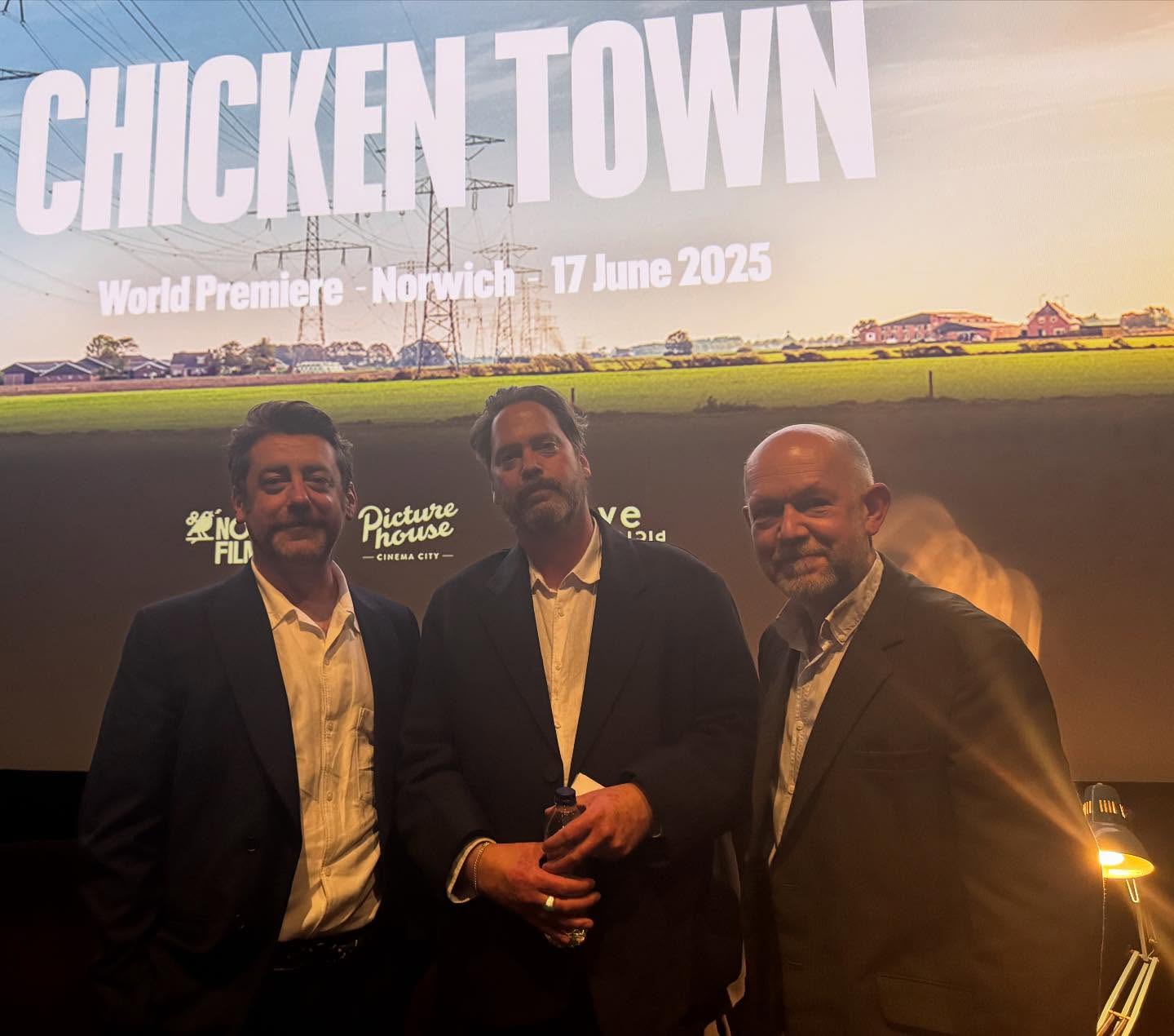 An image relating to Great to be there for the world premiere of Chicken Town, written and directed by Norwich Uni Film lecturer @richardbracewell 