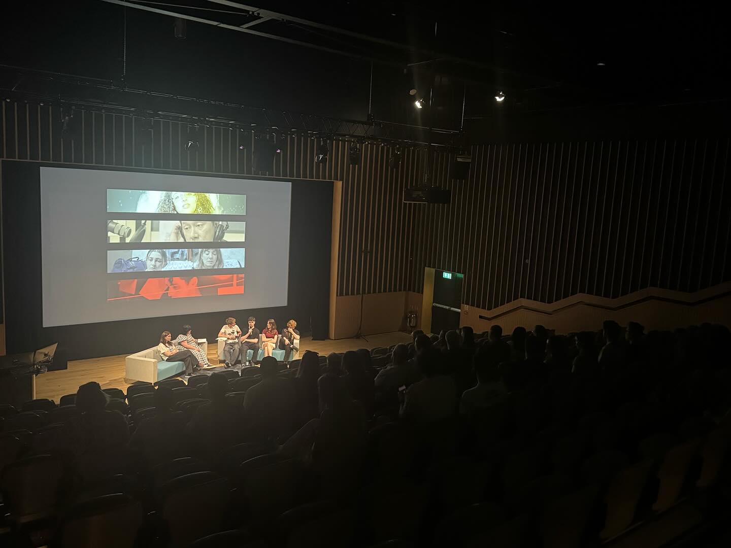 An image relating to Q&amp;A to a packed house !