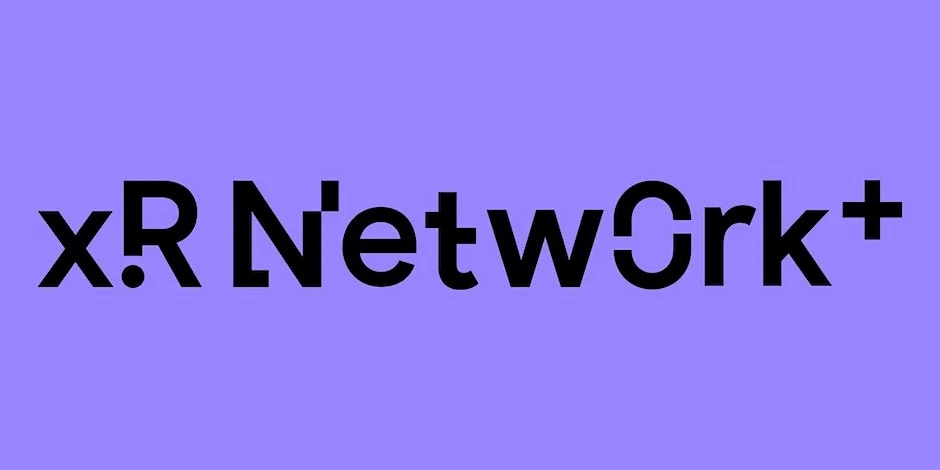 Black text reading "xR Netw0rk+" is displayed in a bold, modern font on a solid light purple background. The letter "o" in "Network" is replaced with a zero.