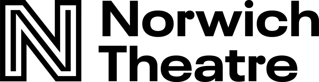 Black and white Norwich Theatre logo with a bold, stylized "N" on the left and the words "Norwich Theatre" in large, bold letters to the right.