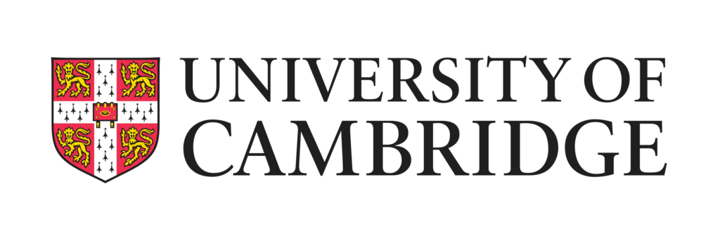 University of Cambridge logo with a red and gold shield featuring lions and a cross, next to the text "University of Cambridge" in black capital letters—a timeless emblem where tradition meets innovation, reflecting the spirit of Art Tech Play.