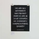 BA Graphic Communication poster hanging in the NUA Degree Shows