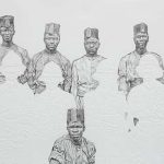 Barbara Walker, drawing of men from the Jerwood Drawing Prize