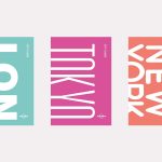 Design for Publishing work; showing three posters in different colours