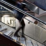 Image of student walking down Guntons stiarcase