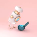 Animation artwork by BA Animation student Charles Breach showing a salt shaker character